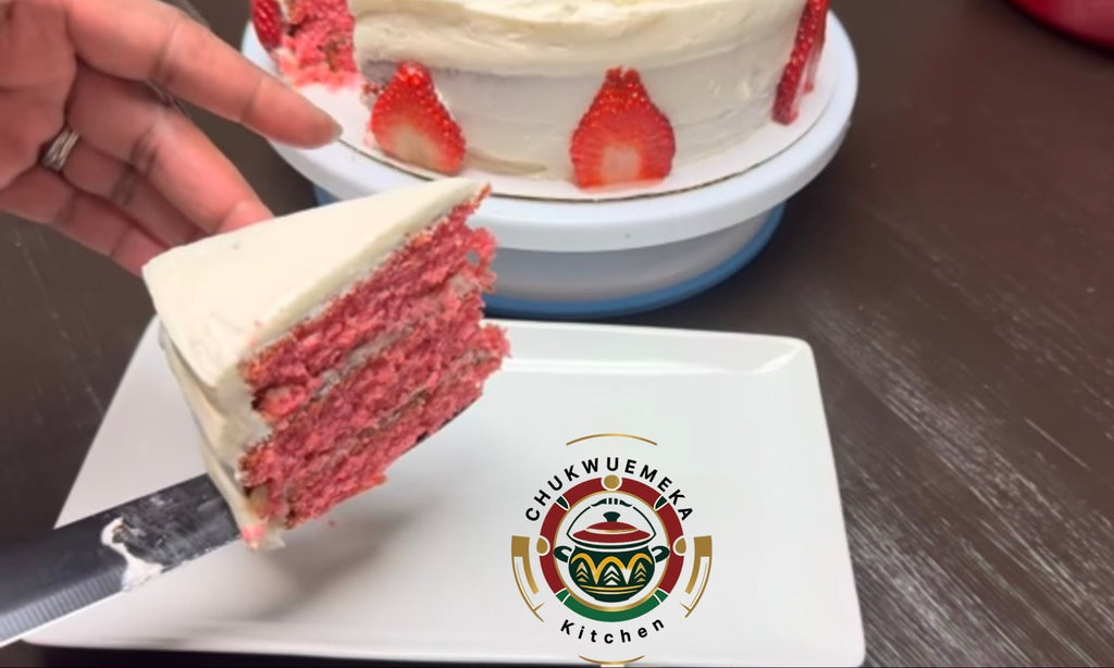 FRESH STRAWBERRIES LAYERED CAKE