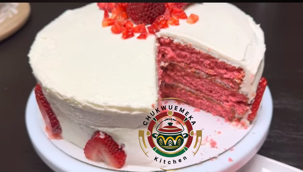 FRESH STRAWBERRIES LAYERED CAKE