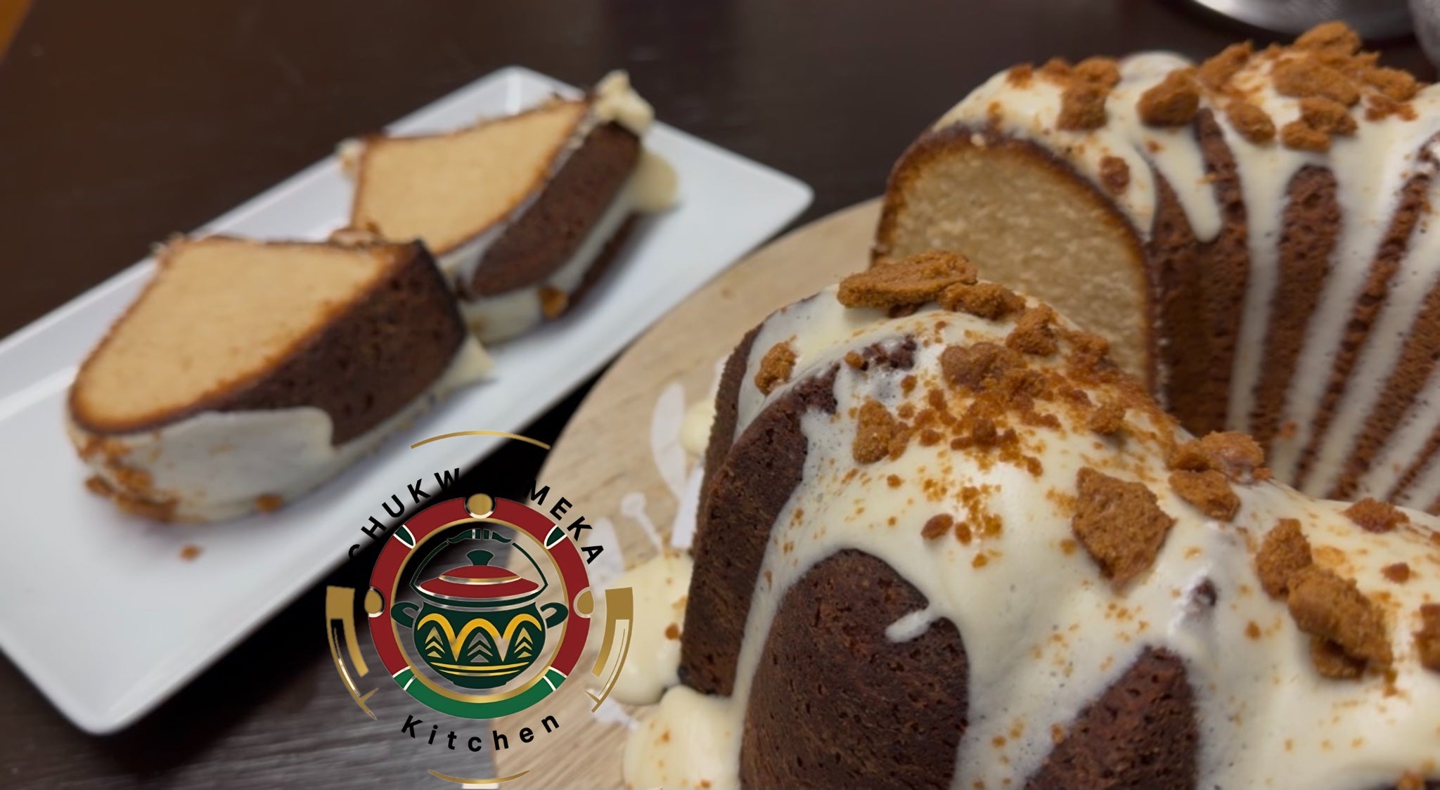 SOUTHERN EGG NOG BUNDT CAKE w/BISCOFF COOKIE CRUMB