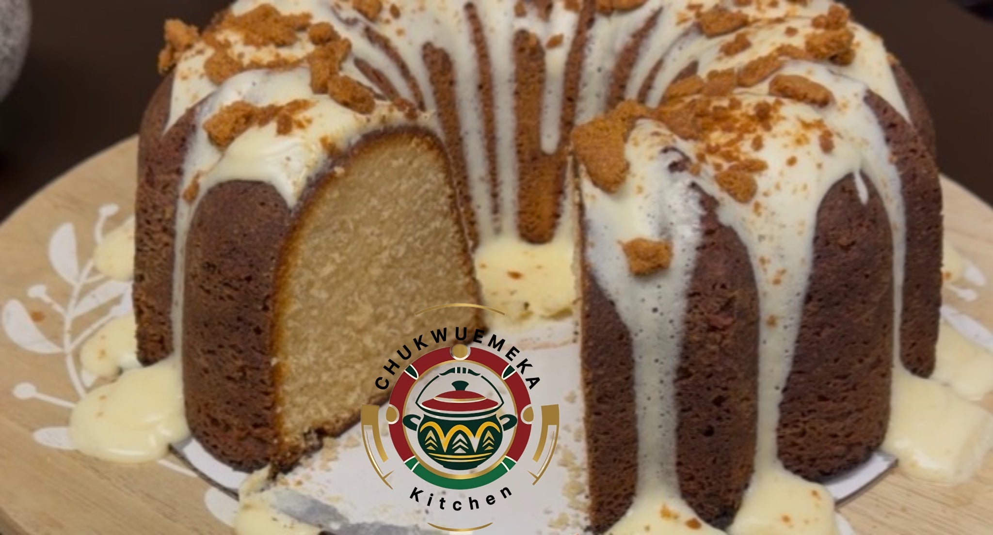 SOUTHERN EGG NOG BUNDT CAKE w/BISCOFF COOKIE CRUMB