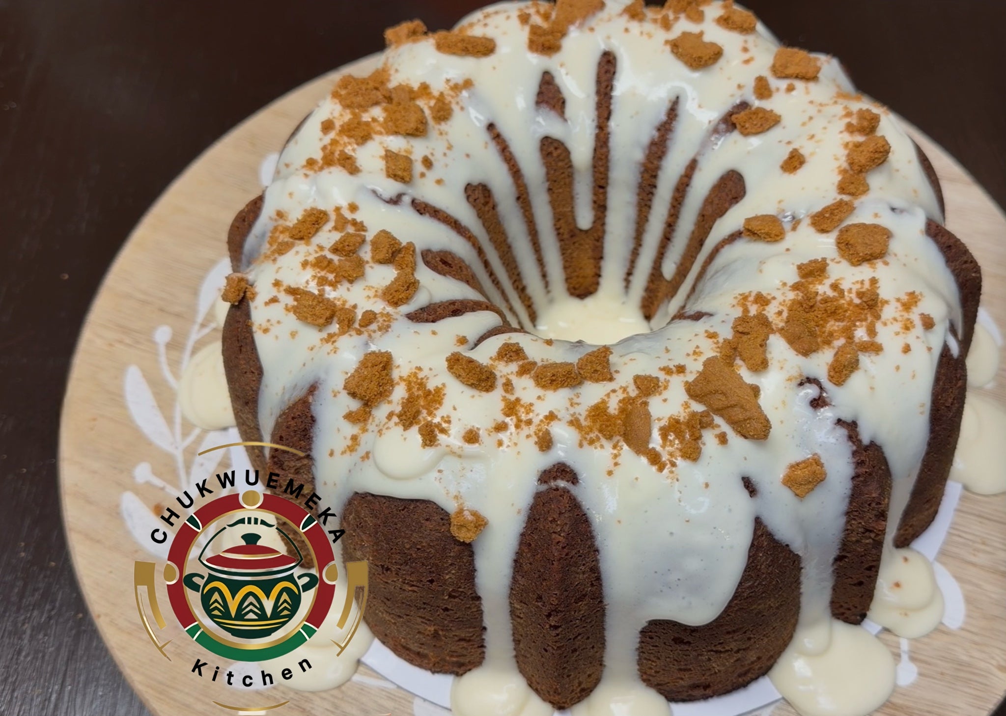 SOUTHERN EGG NOG BUNDT CAKE w/BISCOFF COOKIE CRUMB